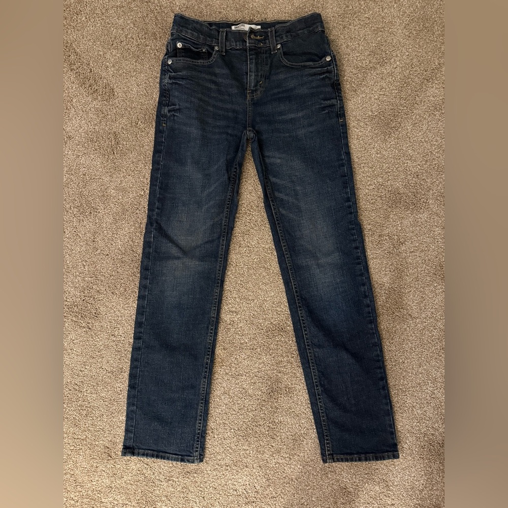 Signature by Levi Strauss Dark Blue Straight Jeans